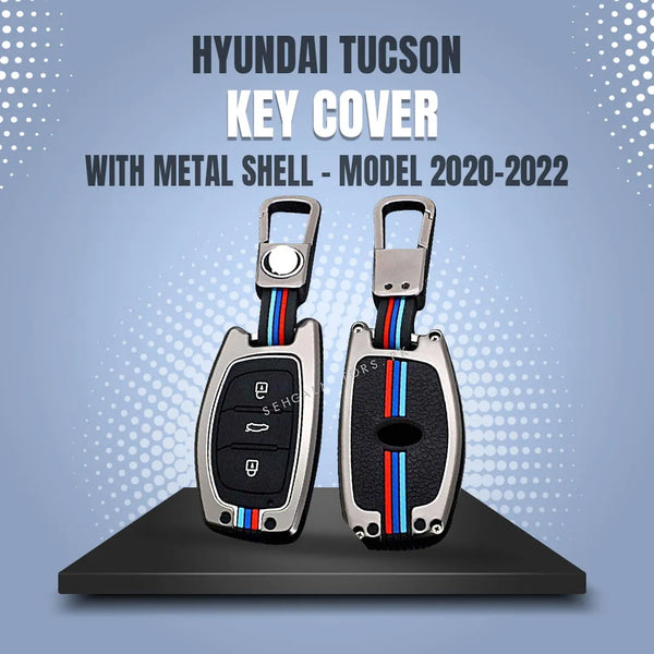 Hyundai Tucson Key Cover With Metal Shell - Model 2020-2024