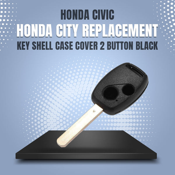 Honda Civic / Honda City Replacement Key Shell Case Cover 2 Button Black