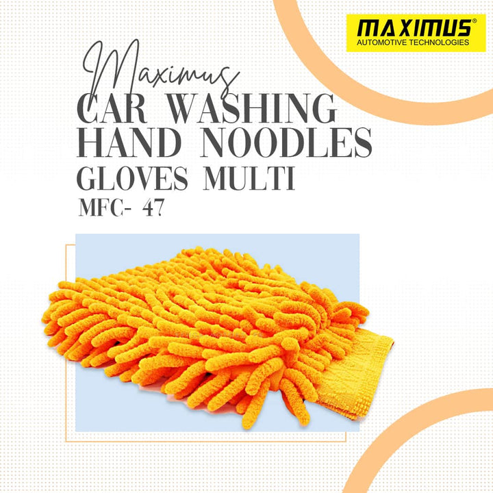 Maximus Car Washing Hand Noodles Gloves Multi - MFC- 47