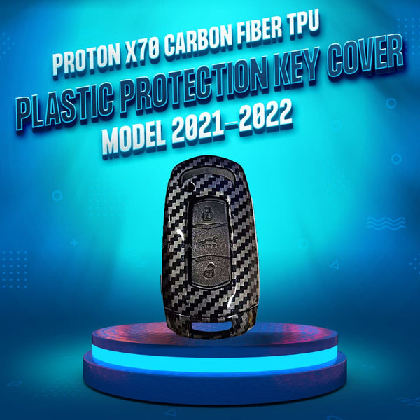 Proton X70 Plastic Protection Key Cover Carbon Fiber With Black PVC - Model 2021-2024