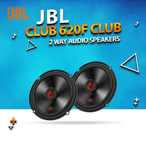 JBL Club 620F Club Series 2 Way Coaxial Car Audio Speakers 6.5 Inches - 165W - Genuine (Set of 2)