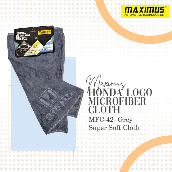 Maximus Honda Logo Microfiber Cloth MFC-42- Grey - 40*40 CM