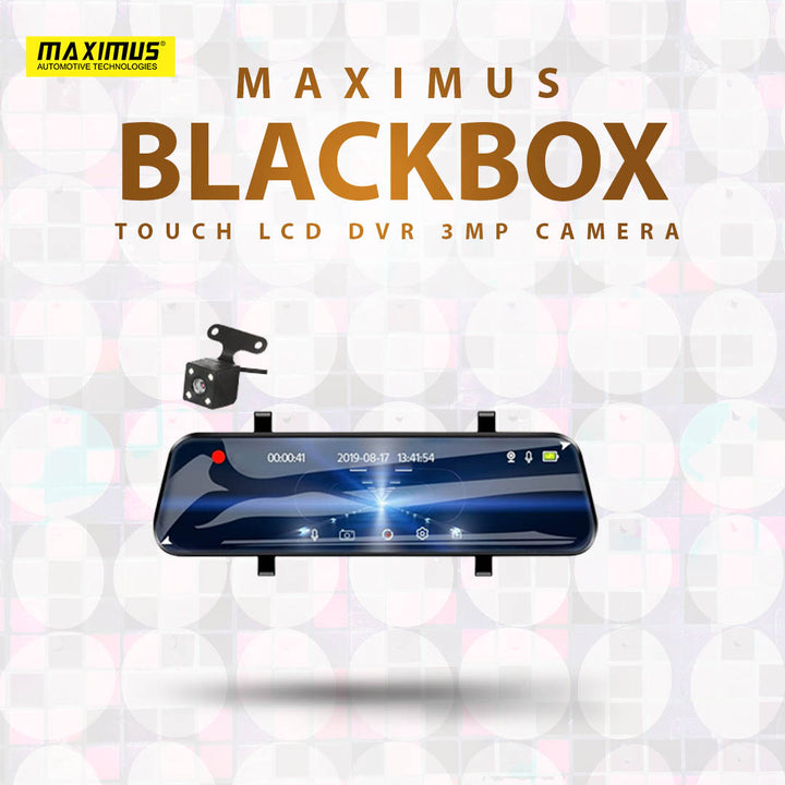 Maximus BlackBox Touch LCD HD DVR (Digital Video Recorder) Camera 3-MP