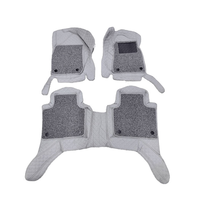 Toyota Hilux Revo/Rocco 9D Floor Mats Mix Thread Grey With Grey Grass 3 Pcs