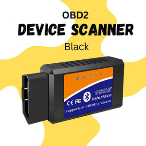 OBD2 Device Scanner with Bluetooth OR Wifi - Black - Connects with Mobile for Diagnostics and Error Code Removals