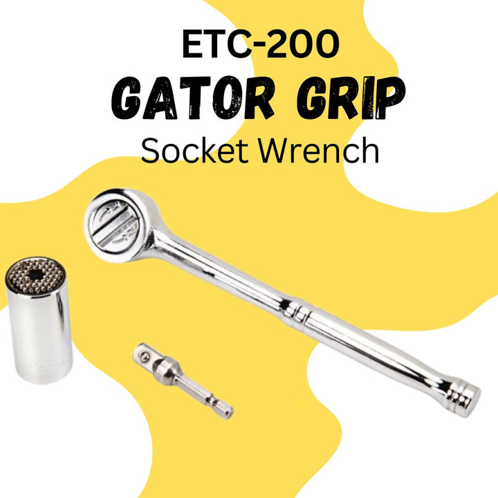 Gator Grip ETC-200 Universal Socket Wrench Power Drill Adapter Hand Tool Flexi Grip