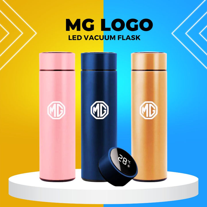 MG Logo Vacuum Flask LED Temperature Display Multi Color