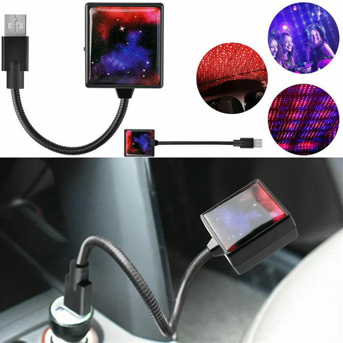 Car Roof Star Ambient Light | USB Galaxy Projector Lamp