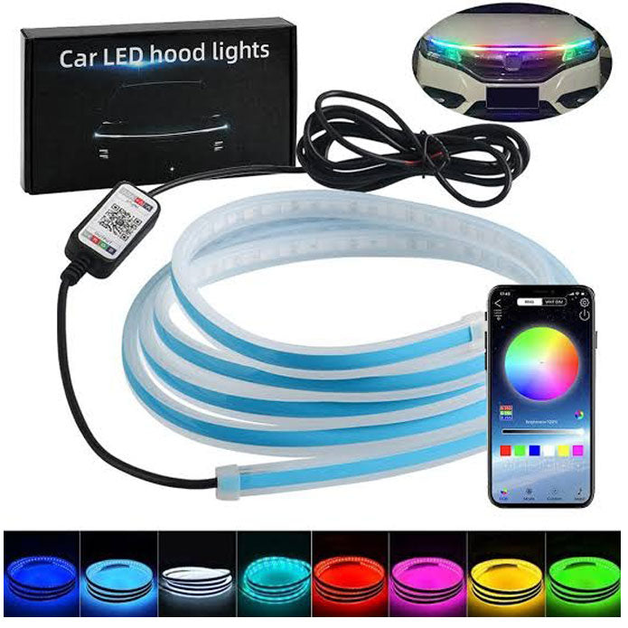 Car Hood Daytime Running Light Strip Waterproof Flexible LED Auto Decorative Atmosphere