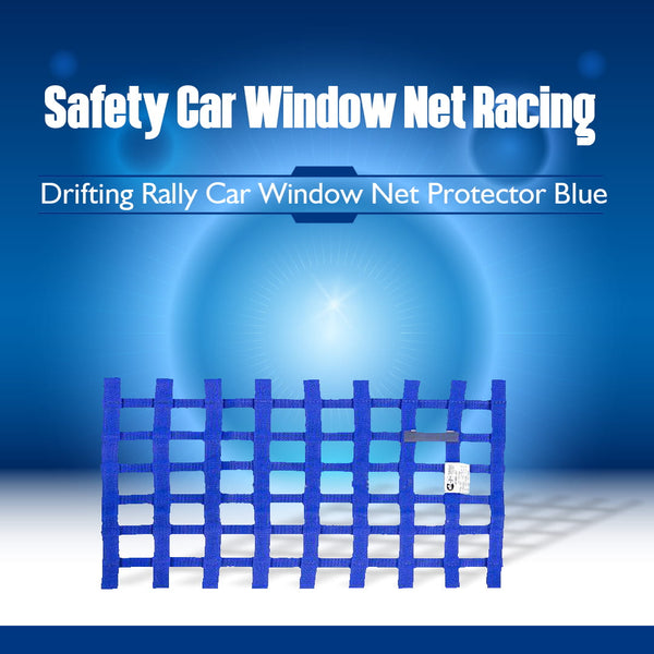 Safety Car Window Net Racing Drifting Rally Car Window Net Protector Blue