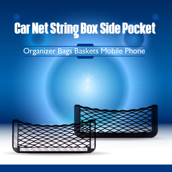 Car Net String Box Side Pocket Organizer Bags Baskets Mobile Phone Holder Large