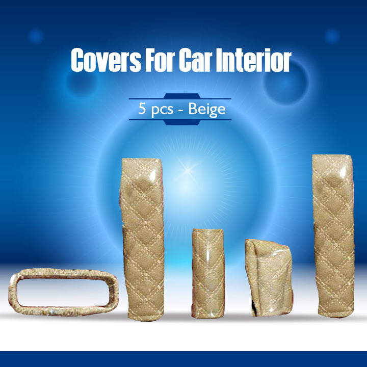 Covers For Car Interior 5 pcs - Beige