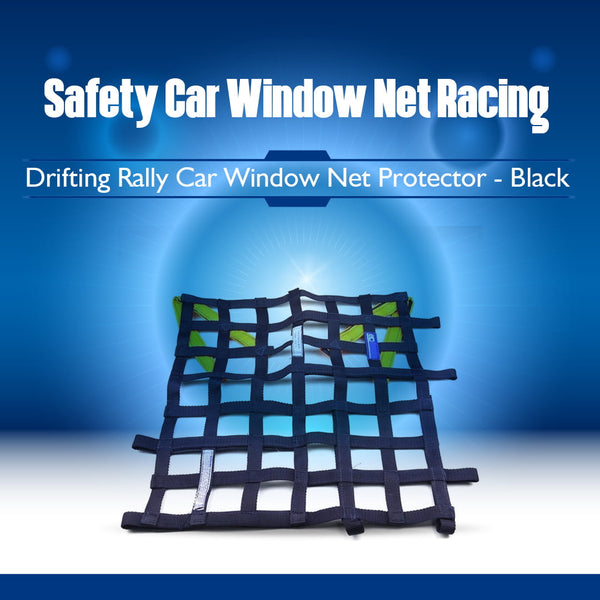 Safety Car Window Net Racing Drifting Rally Car Window Net Protector - Black