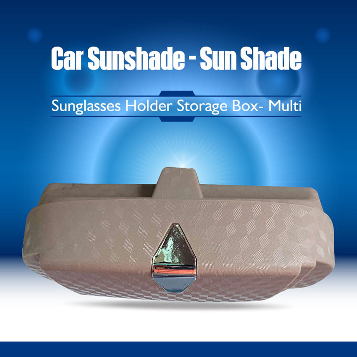 Car Sunshade / Sun Shade Sunglasses Holder Storage Box- Multi