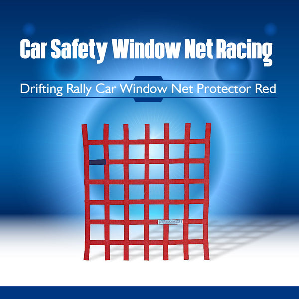 Car Safety Window Net Racing Drifting Rally Car Window Net Protector Red