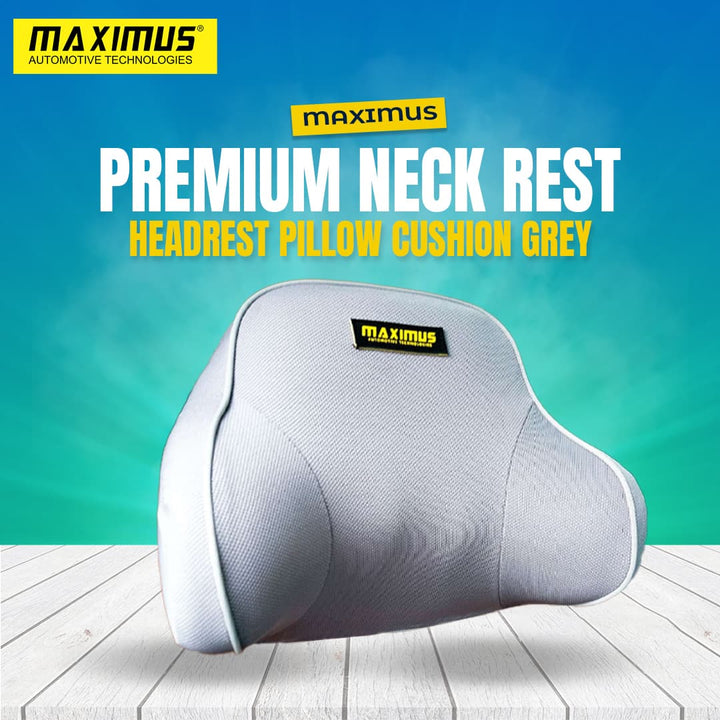 Maximus Premium Neck Rest Headrest Pillow Cushion Grey