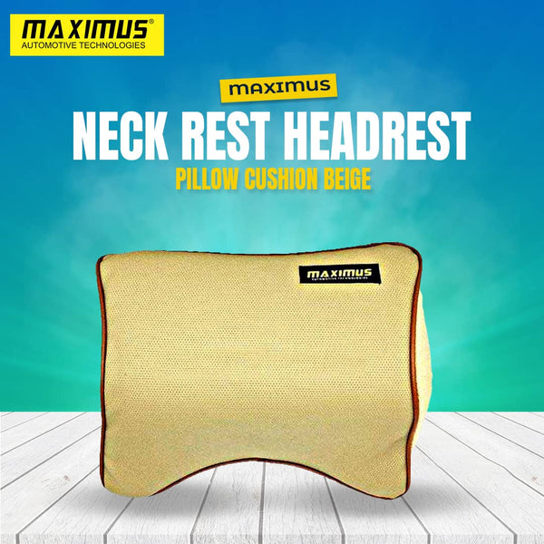 Maximus Neck Rest Headrest Pillow Cushion Beige