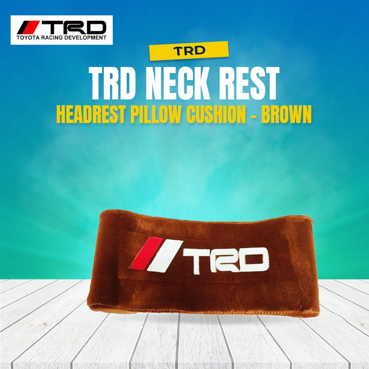 TRD Neck Rest Headrest Pillow Cushion - Brown