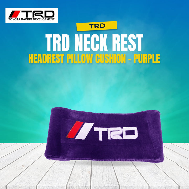 TRD Neck Rest Headrest Pillow Cushion - Purple