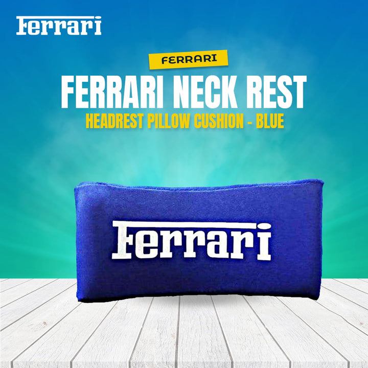 Ferrari Neck Rest Headrest Pillow Cushion - Blue