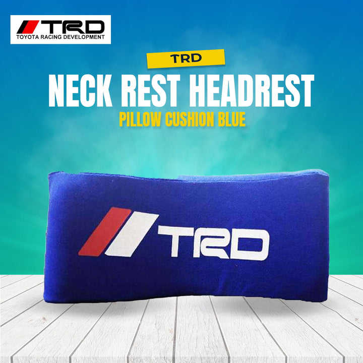 TRD Neck Rest Headrest Pillow Cushion - Blue