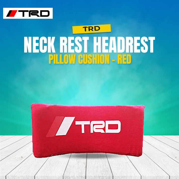 TRD Neck Rest Headrest Pillow Cushion - Red