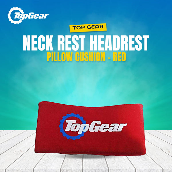 Top Gear Neck Rest Headrest Pillow Cushion Each - Red