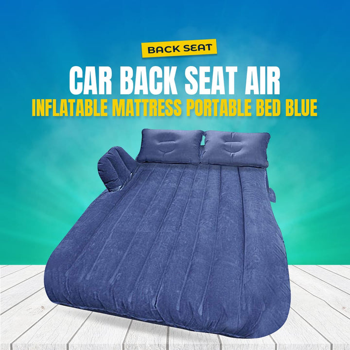 Car Back Seat Air Inflatable Mattress Portable Bed Blue