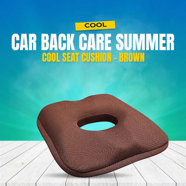 Car Back Care Summer Cool Seat Cushion - Brown