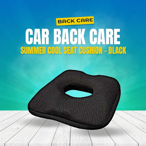 Car Back Care Summer Cool Seat Cushion - Black