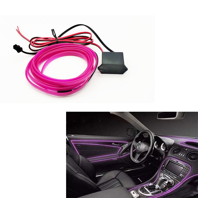 Maximus EL Glow Wire Interior/Dashboard LED Light 2Meters 6ft Pink