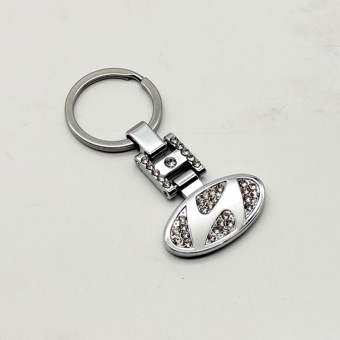 Hyundai Logo Keychain Diamond Style Keyring