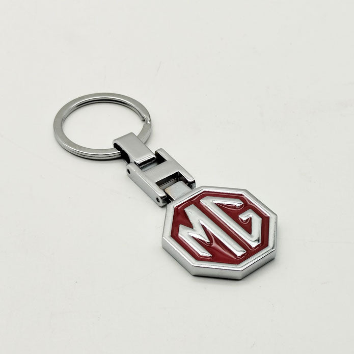 MG Metal Keychain Keyring - Red