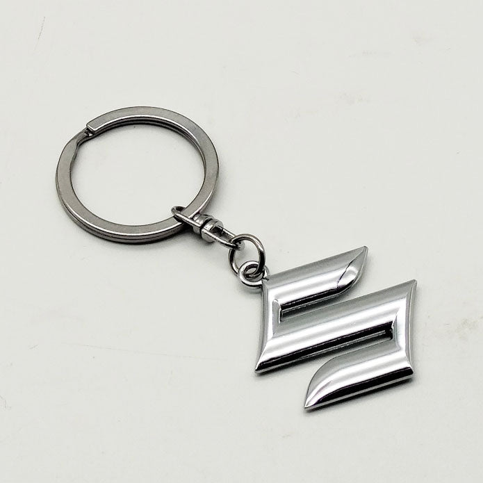 Suzuki Metal Keychain Keyring - Chrome