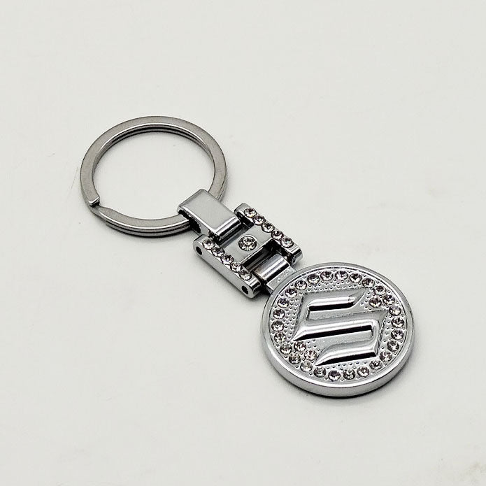 Suzuki Logo Keychain Diamond Style Keyring