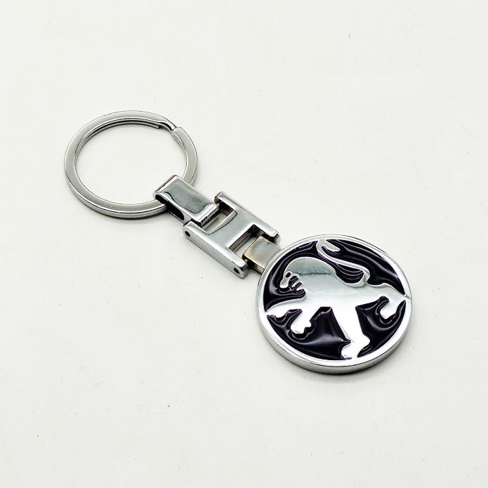 Peugeot Metal Keychain Keyring - Blue And Chrome