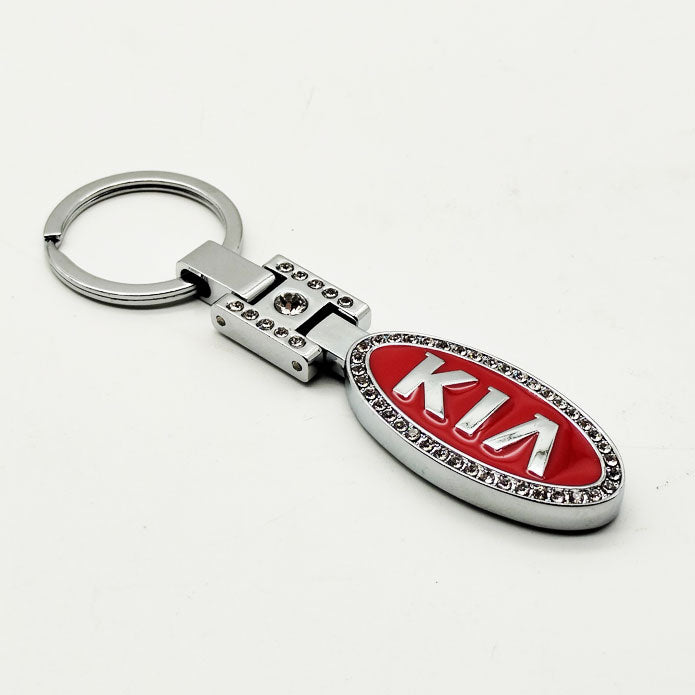 KIA Logo Keychain Keyring Diamond Style - Red