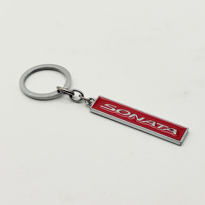 Sonata Metal Keychain Keyring - Red