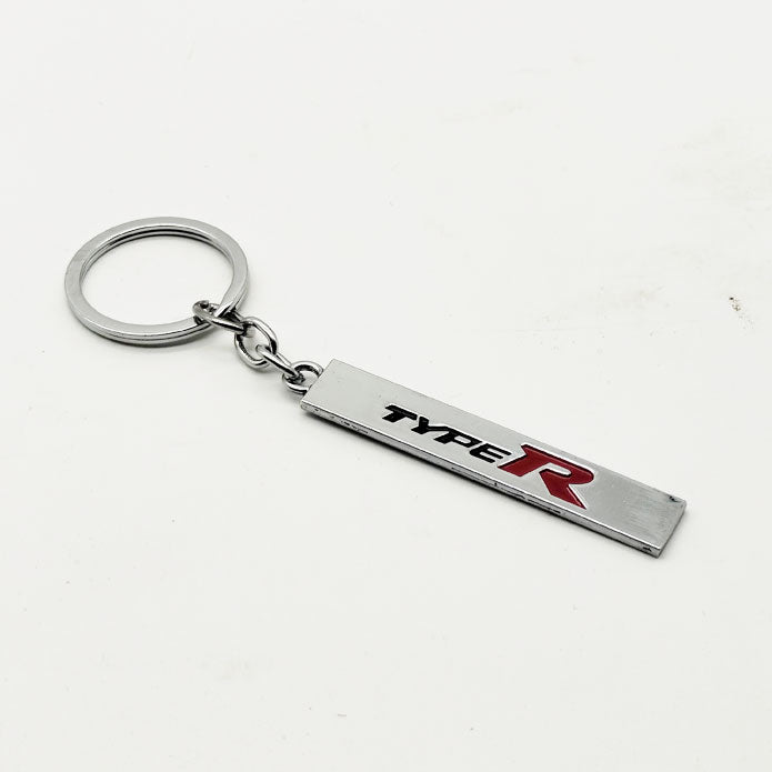 Type R Metal Keychain Keyring - Chrome