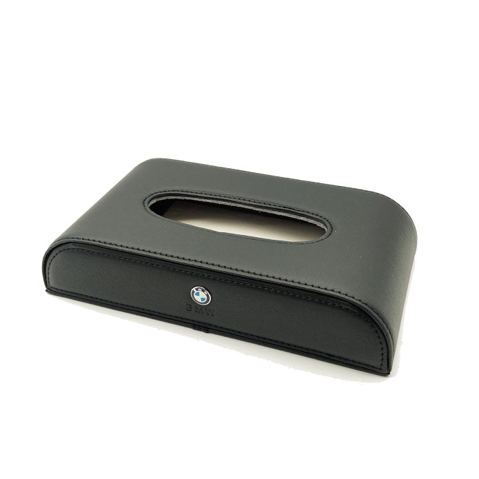 BMW Logo Car Tissue Holder Case Box 5CM - Black Without Chrome