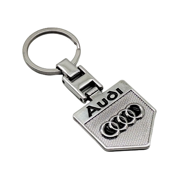 Audi Metal Keychain Keyring Badge Style - Chrome