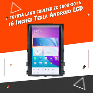 Toyota Land Cruiser ZX Tesla LCD Black 16 Inches 2008-2016 - IPS Display Multimedia System Android