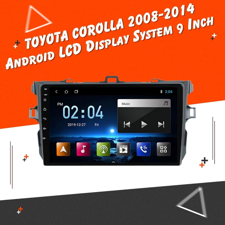 Toyota Corolla Android LCD Black 9 Inches - Model 2008-2014