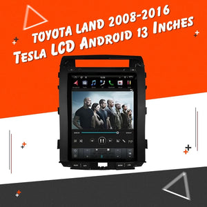 Toyota Land Cruiser Tesla LCD Black 13 Inches 2007 - 2014 - IPS Display Multimedia System Android