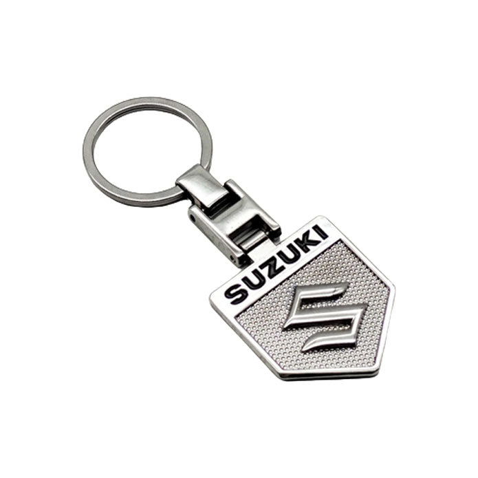 Suzuki Metal Keychain Keyring Badge Style - Chrome