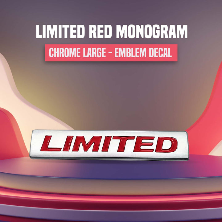 3D Metal Limited Logo Red Chrome Large