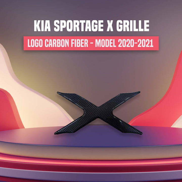 KIA Sportage X Grille Logo Carbon Fiber - Model 2020-2024