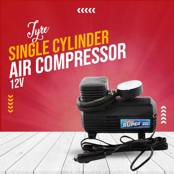 Single Cylinder Tyre Air Compressor 12v