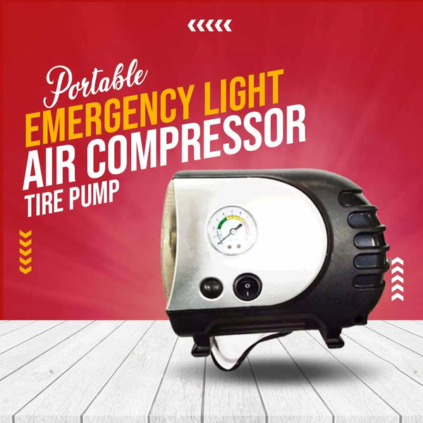 Portable Air Compressor with Emergency Light