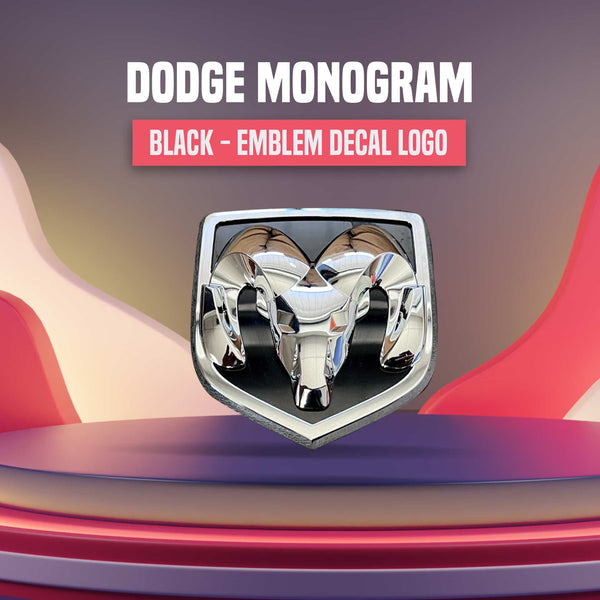 Buy Dodge Monogram - Black | Emblem | Decal | Monogram | Logo